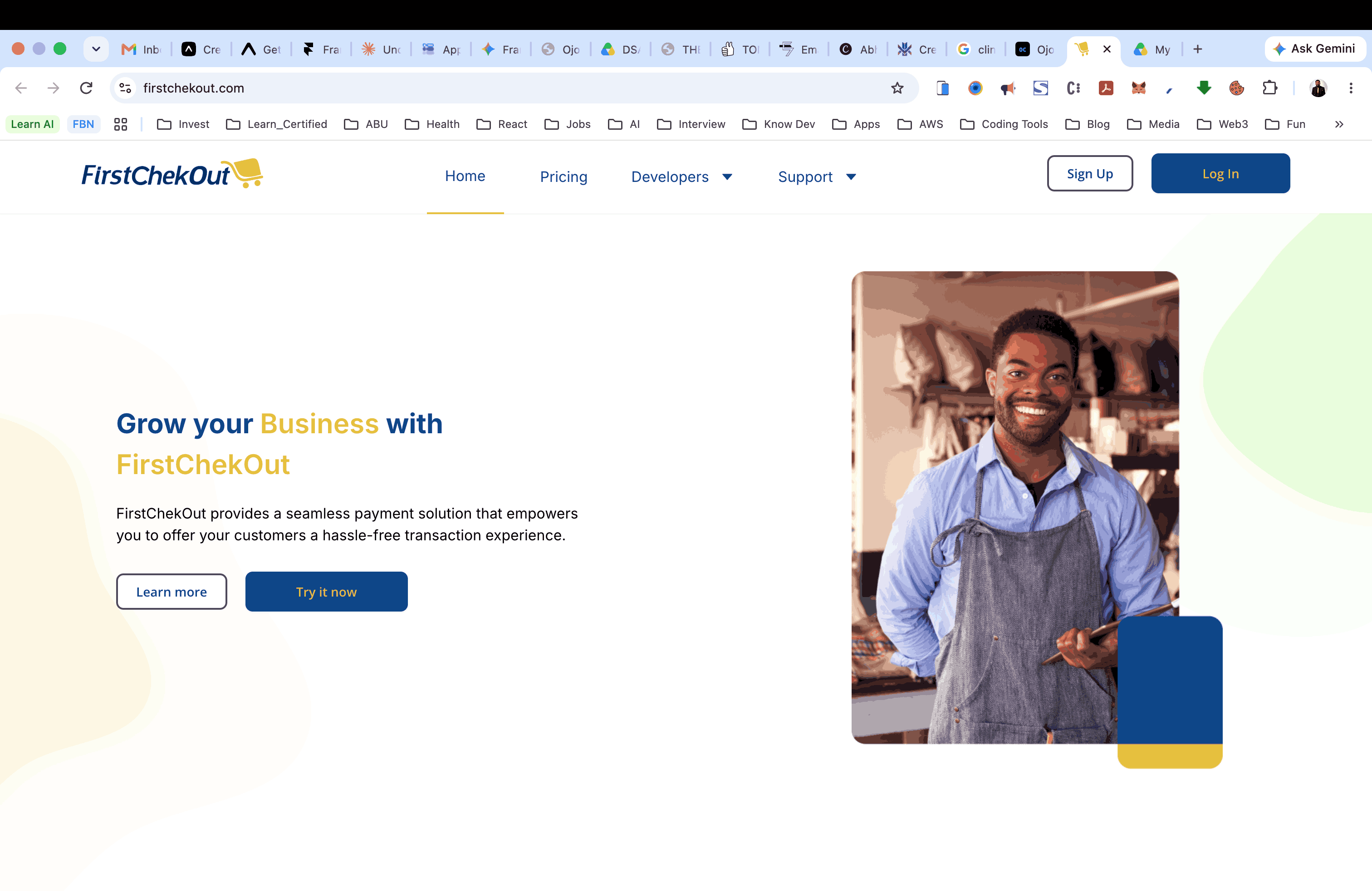 Screenshot of Firstchekout Payment Gateway - Merchant Portal