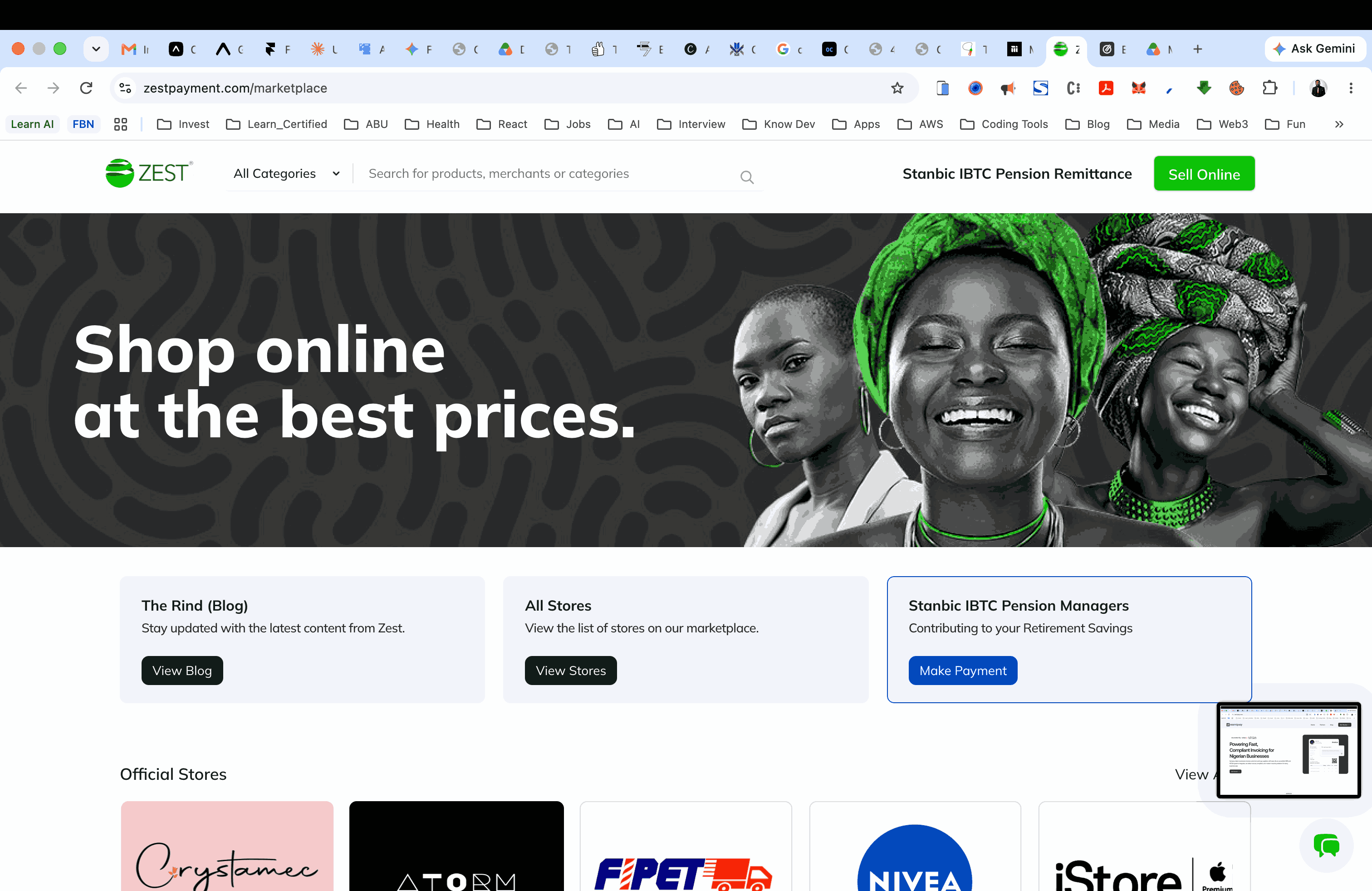 Screenshot of Zest eCommerce Marketplace